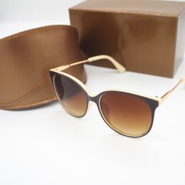 Sunglasses 1pcs Fashion Sunglasses Eyewear Sun Glasses Designer Mens Womens Brown Cases Black Metal Frame Dark T2201291