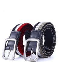 Belts Design Men's Stretch Fabric Woven 2-color Golf Hiking Dress Casual Pants Jeans Belt 100 120CMBelts