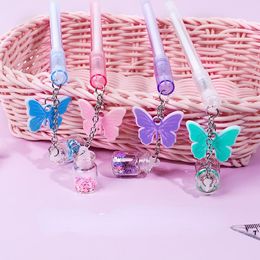 Gel Pens 1 PCS Butterfly Pendant Toy Pen School Officel Supplies Stationery Cute Kawaii Creative Lovely Sweet