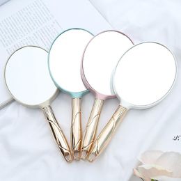 Handle Cosmetic Mirrors Beauty Salon Hand Held Make-up Mirror Square Oval Gift Mirror Cosmetics Tool JLA13086