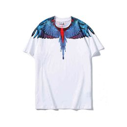 fashion brand mb short sleeve marcelo classic jersey burlon phantom wing t-shirt Colour feather lightning blade couple half t-shirtEUJO