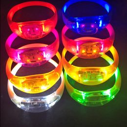 Event Party Sound Control Led Flashing Luminous Bracelet Coloured Wristband For Nightclub Disco Party Music Bar Concert