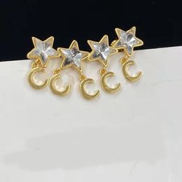 New Fashion Single Designer Ear Cuff Star Alphabet Pendant Ear Clip Women Party Couple Gift Jewellery High Quality With Box