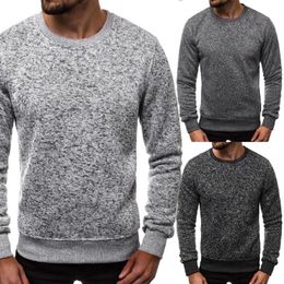 Men's Sweaters Male Warm Knitting Sweater Windproof Men Solid Colour For Daily WearMen's