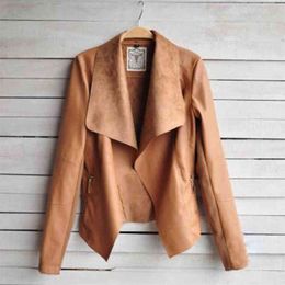 Plus size Leather PU jacket coat 2018 Autumn winter coats female jackets Women casual zipper streetwear et femme S-4XL L220728