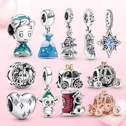 925 sterling silver charm jewelry bead Suzy Mouse Needle Thread Charm Fit Pandora Bracelet