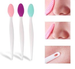 Soft Handheld Silicone Face Care Clean Brush Exfoliator Blackhead Removal Facial Cleansing Massager Brush Makeup Tools SN4392