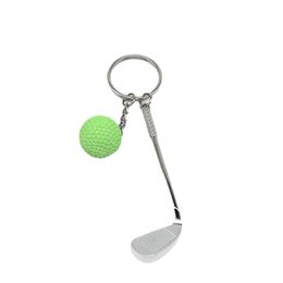 DHL200pcs Bag Parts Metal Golf Ball Keychains Mix Colour
