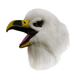 Party Masks Funny Bald Eagle Mask Latex Punk Cosplay Beak Adult Halloween Event Props Costume Dress Up For #106Party