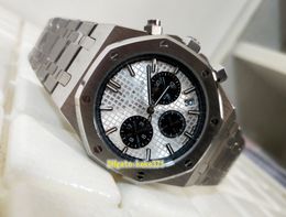 Topselling men Watch Wristwatches NY factory 41mm 26331ST.OO.1220ST.03 26331 panda Dial Stainless Steel VK Quartz Chronograph Working Mens Watches
