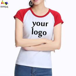 Raglan Tshirt custom men and women summer modal casual shortsleeved Tshirt printing team advertising top 220609