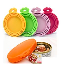 Other Pet Supplies Home Garden 3 In 1 Portable Sile Dog Cat Canned Sealed Lid Food Er Storage Fresh-Kee Lids Reusable Feeders Tin Ers Cans