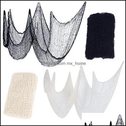 Party Decoration 2/4M Halloween Creepy Cotton Net Home Festival Haunted House Bar Window Table Door Hanging Gauze Supplies Drop Delivery 202