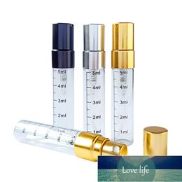 5ml Glass Bottle with Scale, Empty Perfume Bottles Atomizer Spray Bottles Portable Travel Cosmetic Container