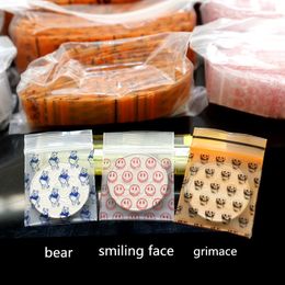 Small 2.5x3 CM 100 Pcs/Lot Patterned Packaging Bags Mini Clear Resealable PE plastic packing bags Self sealed poly pouch wholesale