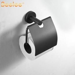 Toilet Paper Holder Bathroom Tissue Black SUS304 Stainless Steel Accesseries Roll s with Cover Y200108