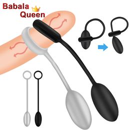 Glans Exerciser sexy Toy for Men Penis Dumbbell Enlargement Lasting Elastic Ball Strecher Foreskin Cock Ring Trainer Sleeve