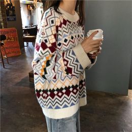 Clothing Sets Arrival Sweater Knitted Vest Women Spring Autumn Long Sleeve V-neck Female Casual Loose Tank Tops Pullover Oversized Girls