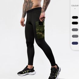Yoga Outfit Men's Camo Pocket PRO Training Running Fast-drying High-elasticity Sports Leisure Tight Workout Leggings Fitness PantsYoga