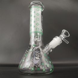 8 Inch Green Ape Glass Bong Hookah Smoking Bubbler Tobacco Water Pipe Bong