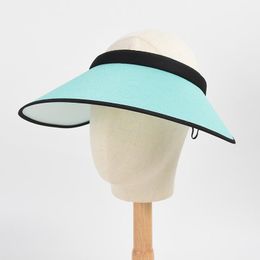 Wide Brim Hats Spring Summer Solid Ladies Casual Sun Big Sunscreen Hat Outdoor RunningNo Top HatWide WideWide