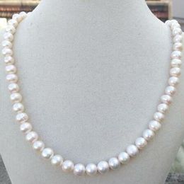 7-8mm Perfect Akoya Near Round White Pearl Necklace
