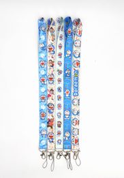 Prezzo di fabbrica 100 Piec Doraemon Anime Lanyard Keychain Neck Strap Key Camera ID Phone String Pendant Badge Accessori regalo per feste all'ingrosso