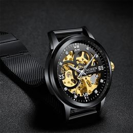 Skeleton Watch FNGEEN Sport Mechanical Luxury Mens es Top Brand Montre Homme Clock Men Automatic 220407