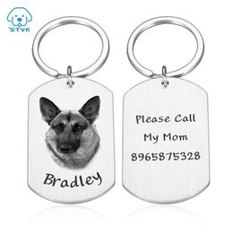 Personalized Dog Cat Tag Custom Pet ID Tags with Po Dogs Collar Tag Puppy Gift Dog Cats Accessories Collar Decoration 220610