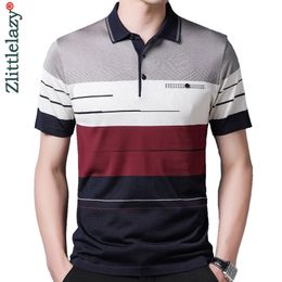 Brand Short Sleeve Polo Tee Shirt Men Casual Summer Striped Men's Clothing Polos Shirts Mens Fashion Slim Fit Poloshirt 722 210308