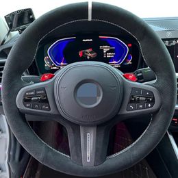 Steering Wheel Covers Anti-Slip Suede Car Cover For M Sport G30 G31 G32 G20 G21 G11 G12 G14 G15 G16 X3 G01 X4 G02 X5 G05 X7 G07Steering Cove