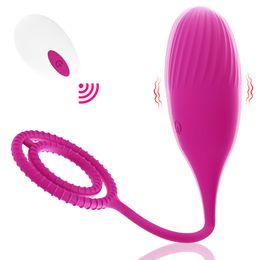 Penis Vibrator with Anal Plug 12 Modes Male Masturbator Vagina Ball Love Egg Ring Delay Trainer Gay Adult sexy Toy for Man Beauty Items