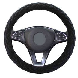 Winter Autumn Car Truck Bus Car Steering Wheel Cover Wrap Volleyball Plush Warm Diameters 36 38 40 42 45 47 50 Cm 7 Size Choose J220808