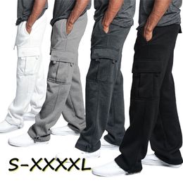 Men's Casual Sweatpants Soft Sports Pants Jogging Pants Fashion Running Trousers Loose Long Cargo Pants Plus Size 220509