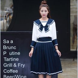 Clothing Sets Japan Anime Girls School Student Uniform Sailor Suit High COSPLAY Long-sleeve JK CostumeClothing