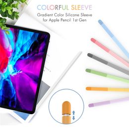 Stoyobe Gradient Color Silicone Sleeve for Apple Pencil 1st Gen Protective Colorful Cover Case