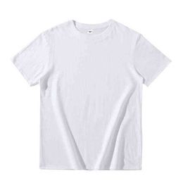 Summer Solid Colors Men's O-Neck T-Shirts 100% Cotton Fitted Short Sleeve Basic Tops Tees G220512