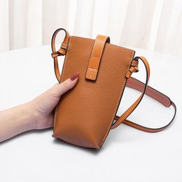 Shoulder Bags Women Leather Retro Messenger Bag Mini Cell Cellphone Pouch Student Crossbody Clutch Purse Wallet Girl Small BagShoulder