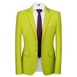 16 Colours Blazers Men Slim Fit Business Blazers Jacket Formal Office Casual Slim Fit Blazer 6XL Big Size Formal Suit Jacket 220527