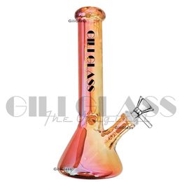 10" Plating Colour hookah ice catcher beaker bong smoking pipe with quartz nail Colourful Shisha Unique dab rig with 14.4mm bowl