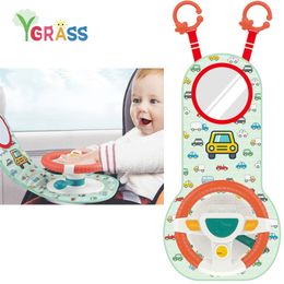 Baby Car Seat Toy Simulation Musical Steering Wheel With Light Activity Travel Toddler s For Infant Girl Boy Gifts 220715