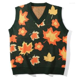 Men's Vests LACIBLE Harajuku Streetwear Pullover Sweater Vest Men Vintage Autumn Sleeveless Knit Cotton Loose Casual Tank Guin22
