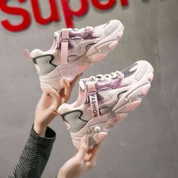 Kadın moda spor ayakkabı tasarımcıları tıknaz vulkanize ayakkabılar pembe gündelik yaşlı baba ayakkabıları kadın tenis kadın marka platformu spor ayakkabı g220610