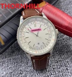 President Top Brand Men Watch 43mm Stainless Steel Case Genuine Leather Automatic Mechanical 5TM waterproof Day Date switzerland Orologio di Lusso Wristwatch