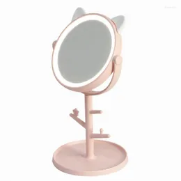 Compact Mirrors Makeup Led Mirror Table Desktop Countertop Base Use For Bathroom Travel Normal Magnifying Stand With Usb Cable Kyle22