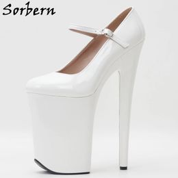 Sorbern Mary Janes Dress Shoes Women 23Cm 9 Inch Extreme High Exotic Dancing Stripper Heels Pump Custom Colour