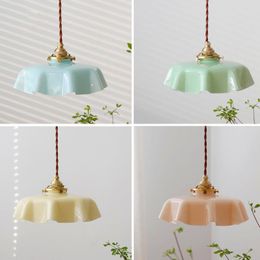 Pendant Lamps Nordic Restaurant Colored Candy Ins Net Red Light Bar Aisle Bedside Sheet Macarone Glass LightsPendant