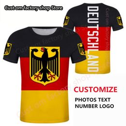 GERMANY free custom diy name number deu t shirt nation flag Men women Joker Face Fashion Loose O neck Summer Mens Clothes 220616