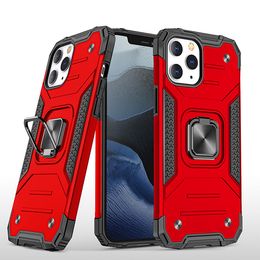 Shockproof Hybrid PC TPU Armor Car Holder Magnet Defender Phone Cases For iphone 15 pro max 14max 14pro 14 6.1 Finger Ring Cover
