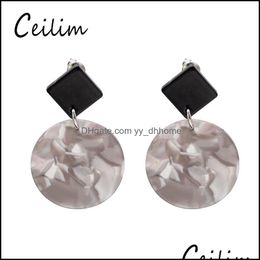 Charm Earrings Jewellery Fashion Women Geometry Colorf Acrylic Drop Earring For Rhombic Circar Designer Personalised Ear Rings Delivery 2021 J